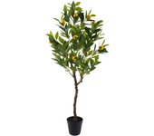 Árbol limonero artificial grande, decoración natural para jardín y terraza, planta de pvc realista para interior y exterior