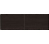 Tablero mesa madera tratada borde vivo marrón 180x60x(2-4) cm