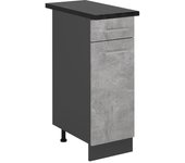 Vicco mueble bajo de cocina r-line, hormigón, 30 cm , et antracita