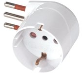Rs component rs78027 adattatore schuko 90° 10a 2p t bianco