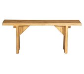 Biscottini banco en madera maciza de tilo - acabado natural - banco para entrada, restaurantes, bares - banco de jardín 120x25x50 made in italy