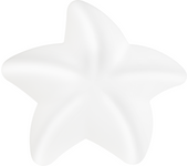 Beliani lámpara de techo led estrella de mar surna con regulador de intensidad blanco