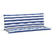 2 piezas cojín exterior | cojines banco jardín tela a rayas azul blanco 150x50x7 cm cfw91288