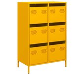 Aparador | aparador de comedor | armario de cocina acero amarillo mostaza 68x39x101 | 5 cm cfw50485