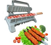 Molde plegable para brochetas de barbacoa, herramientas para barbacoa al aire libre, accesorios para barbacoa, prensa para brochetas de barbacoa