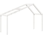 Dosel de cama infantil de madera maciza, blanco, 203x95,5x142 cm