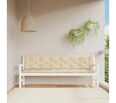Cojines de banco de jardín 2 uds | cojín exterior tela oxford beige 200x50x7 cm cfw64189