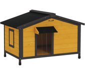 Caseta para perros pawhut madera de abeto madera natural 97x72x65 cm d02-143v00yl
