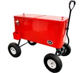Axi retro refrescador rojo | carrito / nevera / nevera con ruedas - 76 litros | nevera móvil para el jardín / exterior