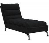 Tumbona | silla de jardín con cojines tela negro cfw56485