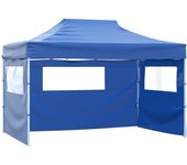 Carpa plegable de 3 paredes 3 x 4,5 m azul