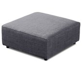 Puff para sofá modular cubiq gris 90 x 42 x 90 cm