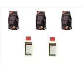 Kit parrilla lotus haya carbón pequeña 3x 1kg + 2 gel pack 200 ml para encendido original lotus grill barbacoa barbacoa