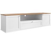 Mueble tv comfivo ruvlare 103, blanco, roble de lefkada, 182x48x43cm