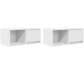 Muebles de tv 2 uds | mueble de salón | mesa de tv blanco 60x31x25,5 cm madera de ingeniería cfw24031