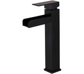 Mezclador de lavabo en cascada de latón negro - alnair