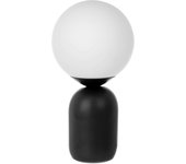 Tienda eurasia – lámpara de mesa bola, cerámica, 15x15x28,5cm, máx 40w 220v-240v, negro
