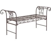 Banco de jardín de metal para exterior vintage 70 x 147 x 46 cm bronce 03_0006444