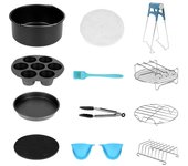 Accesorios de 12 piezas para el kit de accesorios universales de freidores de aire frito para freidora de aire caliente de 8 pulgadas