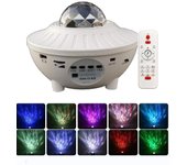 Proyector led galaxy ocean wave con función de altavoz estéreo bluetooth, proyector usb sky, decoraciones navideñas