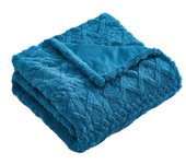 Manta calefactora eléctrica, colchón eléctrico, manta calefactora cálida, terciopelo azul (estándar europeo 220 v) 180*200 cm