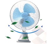 Mini ventilador de pinza con doble articulación 3 aspas escritorio mesa oficina en casa
