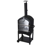 Barbacoa de carbon con horno de piedra 44,5x65x158cm