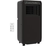 Aire acondicionado portátil 3 en 1 de 9000 btu:refrigeración,ventilador y deshumidificación,clase a,led,control remoto,temporizador de 24 horas,ruedas