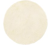 Alfombra peluda de pelo largo navarra crema 100x100cm poliéster