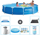 Paquete de piscina - intex - alrededor - 366x366x76 cm + accesorios a1784