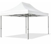 3x4,5 m carpa plegable, premium acero 40mm, ignífugo, blanco