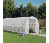 Invernadero con estructura de acero blanco 12 m2 6x2x2 m