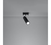 Lámpara de techo invicta 1 negro led con bombilla 3000k - 8x8x20cm sollux