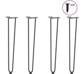 Maison exclusive - patas de horquilla para consolas para consolas 4 unidades antracita 72 cm acero macizo