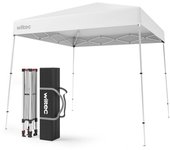 Wiltec carpa plegable blanca 2,5 x 2,5 x 2,7 m con cierre central cenador impermeable jardín fiesta