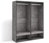 Amueblate online, vestidor abierto, ropa, zapatos, complementos, 120x145x35 cm, dormitorio, habitación, armario, perchero, cemento