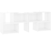 Mueble de tv de contrachapado blanco 104x30x52 cm