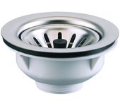 Desagüe fregadero ø90mm, cesto inox ø76mm, cubeta ø114mm, apriete 0 a 22mm