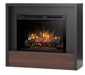 Klar - chimenea led eléctrica independiente - 26' - 93 x 80 x 32 - negro / roble