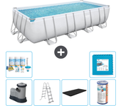 Paquete de piscina - bestway - rectángulo - 549x274x122 cm + accesorios cb30