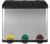 Olla de cocina con capacidad de 60 litros. olla en acero inoxidable con 3 compartimentos y bordes interiores secos.