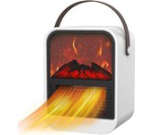 Mini calentador de ventilador de ahorro de energía, efecto chimenea eléctrica de 1500 w, calefacción de espacios, [seguro y silencioso]