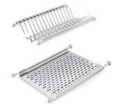 Emuca escurreplatos para módulos altos, módulo 450mm, acero inoxidable