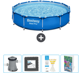 Paquete de piscina - bestway - alrededor - 305x305x76 cm + accesorios cb78