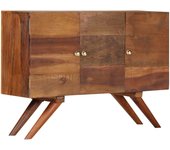 Aparador | aparador de comedor | armario de cocina de madera maciza reciclada marrón 110x30x75 cm cfw45682