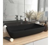 Fregadero rectangular de lujo negro mate 71x38 cm cerámica