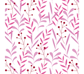 Papel pintado floral hojas rosa