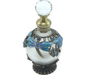 Botella de perfume elegante de cristal y metal, diseño moderno para regalo perfecto, 105g, ideal para mujeres y hombres
