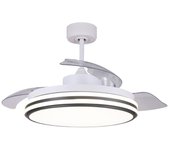 Ventilador de techo louis dc regulable 35w 3cct led blanco con aspas plegables