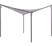 Beliani cenador aventine metal 300 cm 300 cm gris